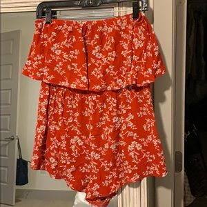 Princess Polly orange romper. Size 8.